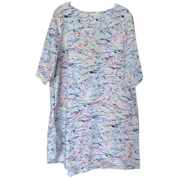 COS Abstract Multicolor Print Shift Dress Women’s 10 Boxy Relaxed Fit Modern - Picture 1 of 6